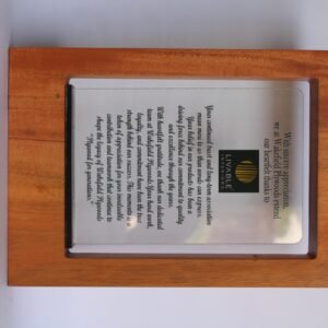 appreciation plaque or corporate memento