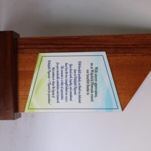 wooden appreciation trophy /award plaque.