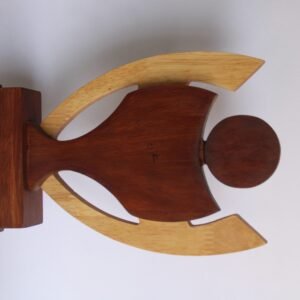 wooden trophy decorative award sculpture.