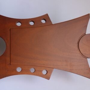 abstract shaped wooden award plaque