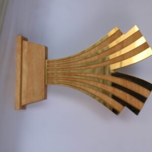 modern wooden award trophy