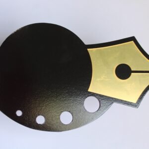 Home abstract pen nib–inspired award trophy